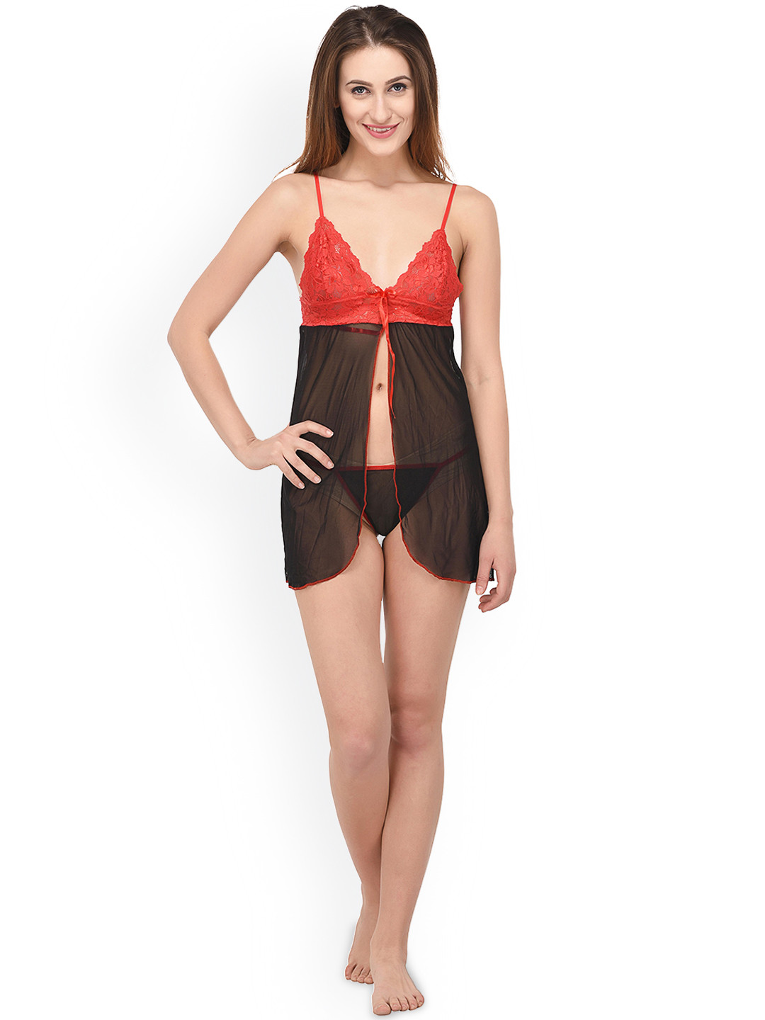 New Blue Eyes Women's Soft Fabric Regular Nightwear Net Baby Doll