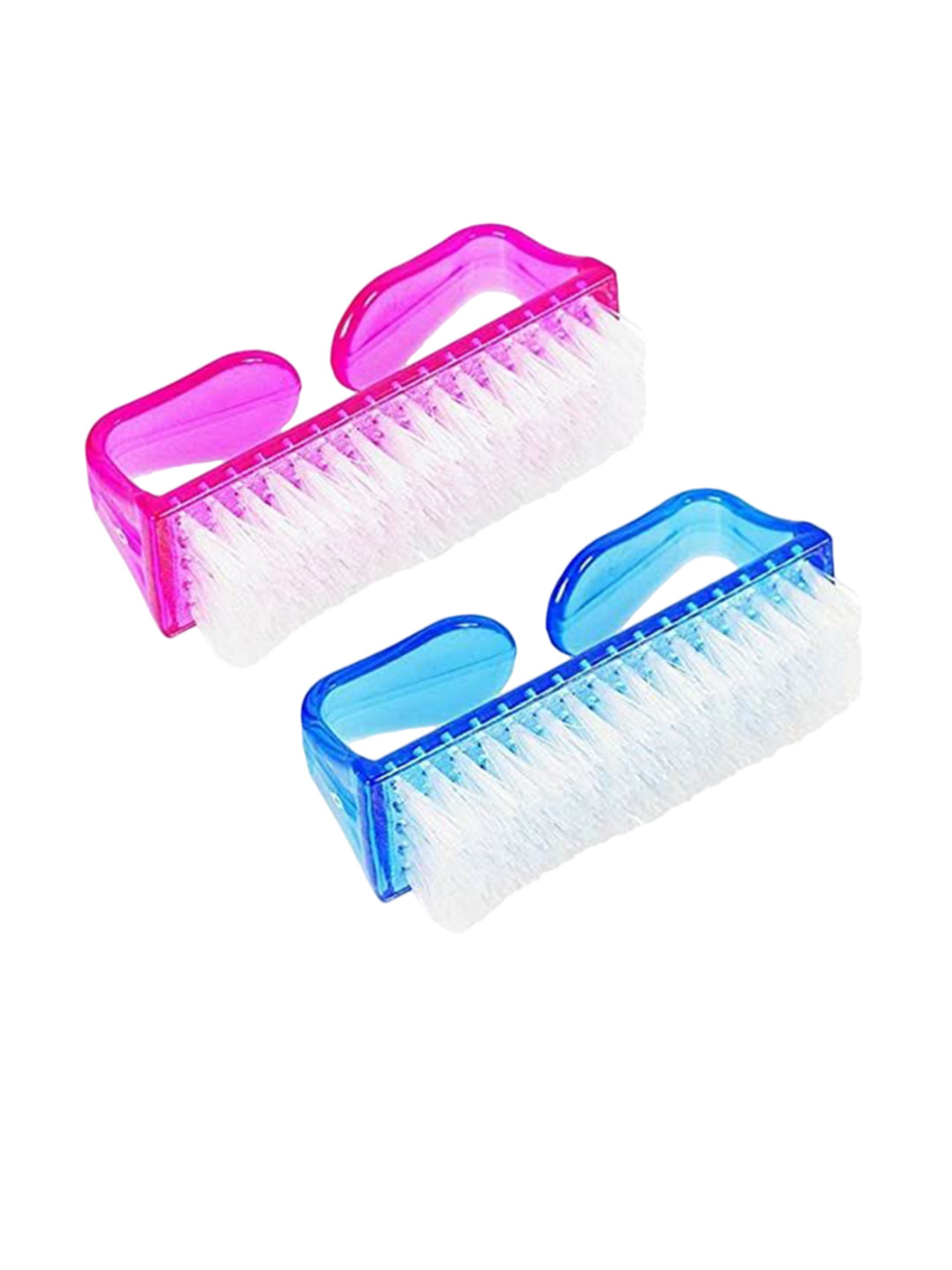 zemglam Set Of 2 Handle Grip Nail Brush Hand Finger Toe Nail Cleaning Brush