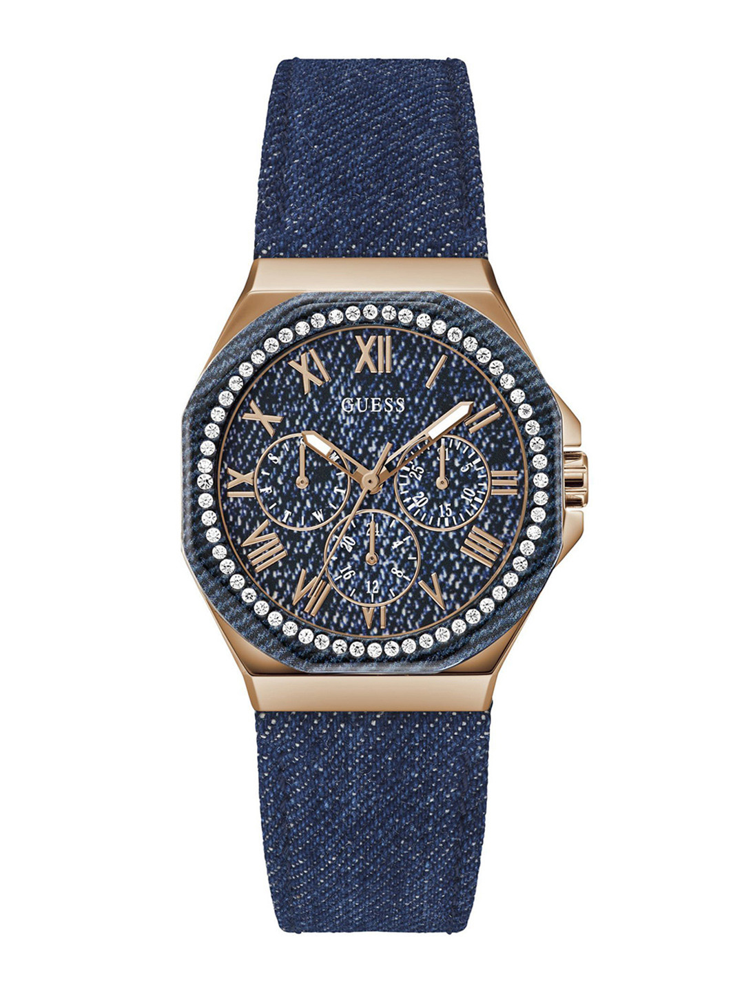 GUESS Women Embellished Dial & Straps Analogue Watch GW0753L5