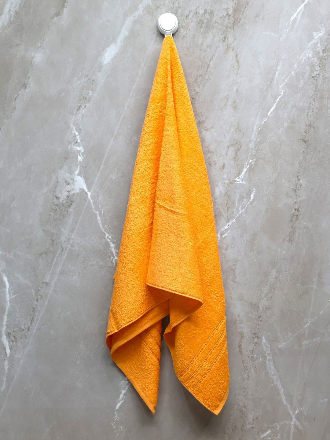 BOMBAY DYEING Orange 1 Pcs Cotton 400 GSM Bath Towel