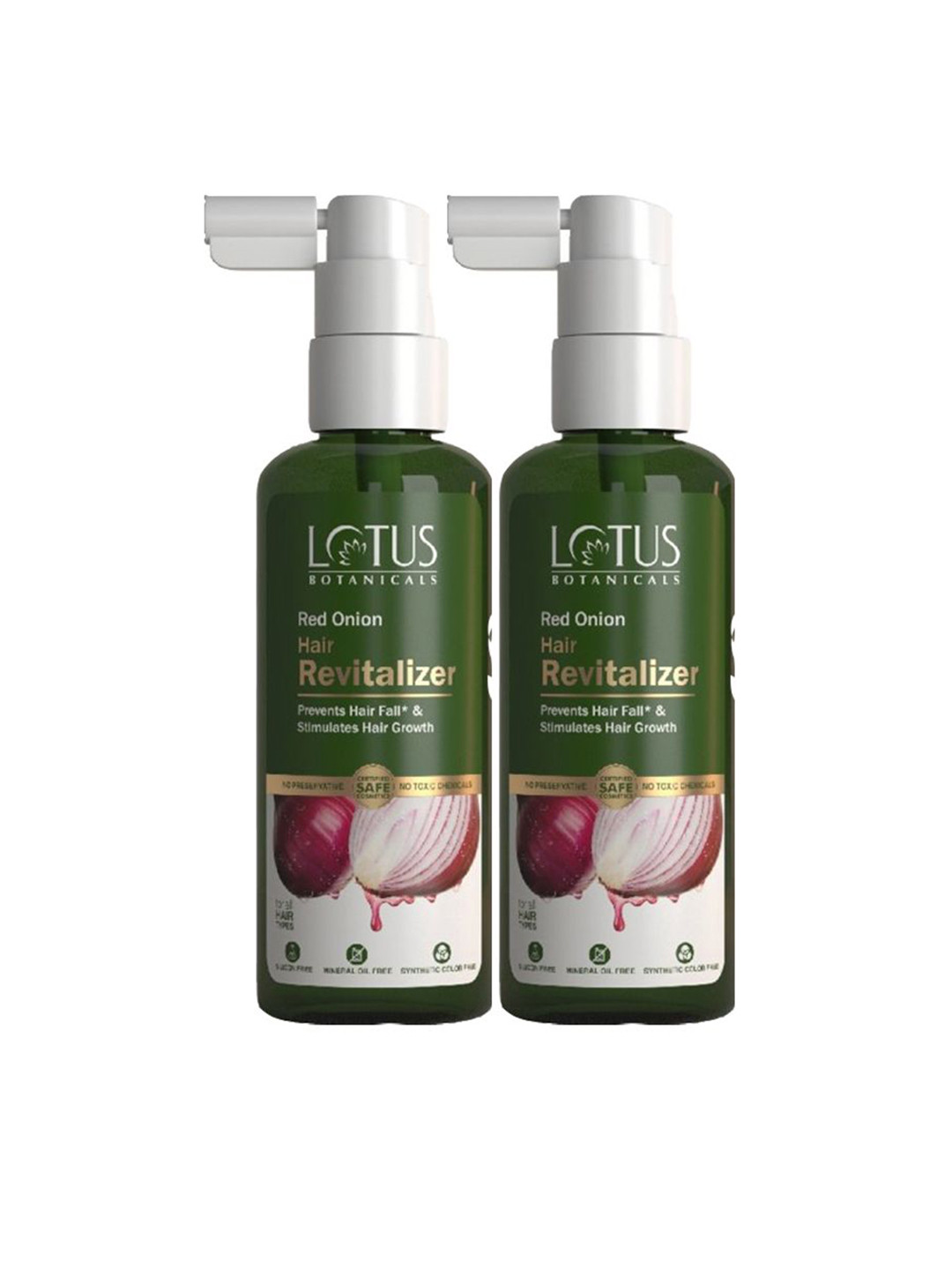 Lotus Botanicals Set Of 2 Red Onion Hair Revitalizer Repairing Serum - 100ml Each
