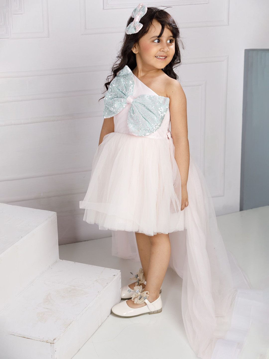 The Lush Affair Girls Net Fit and FlareDress