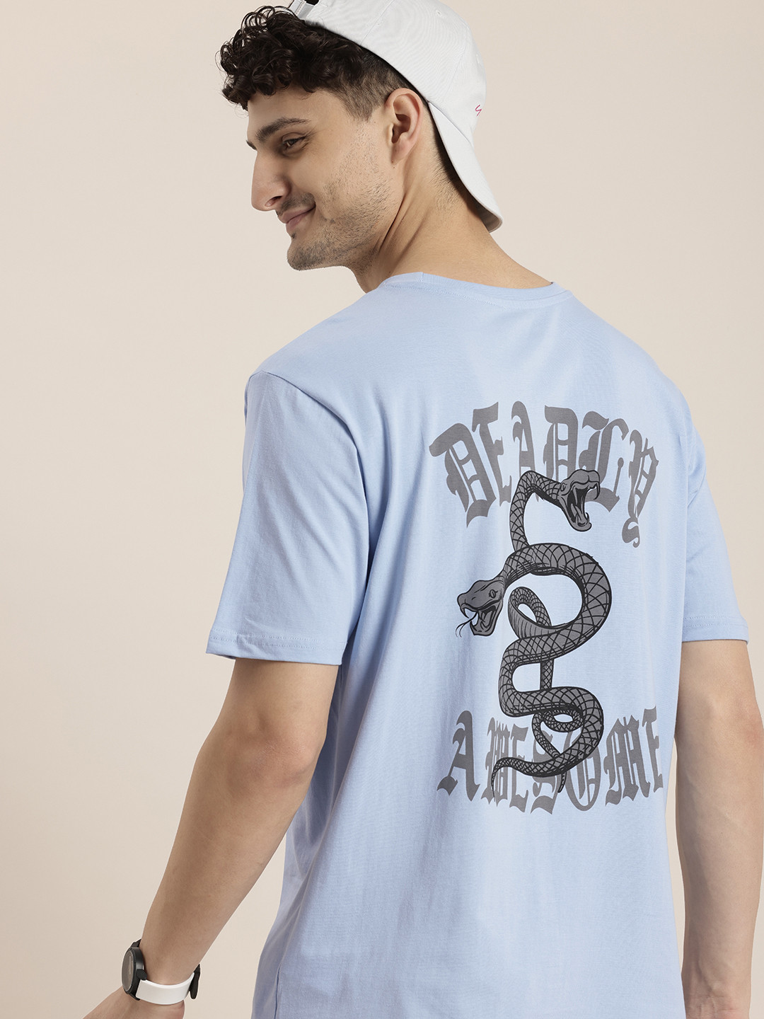 HERE&NOW Graphic Printed Pure Cotton T-shirt