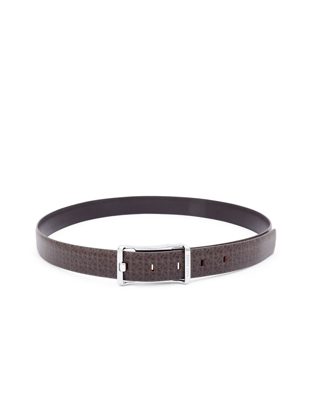RARE RABBIT Men Printed Leather Belt