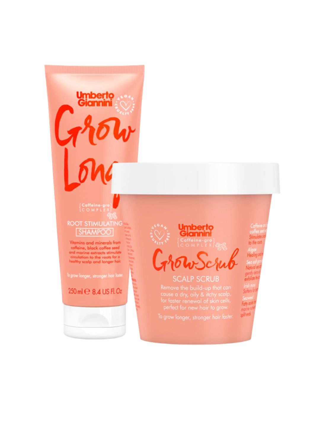 Umberto Giannini Grow Long Root Stimulating Shampoo With Scalp Scrub-500ml