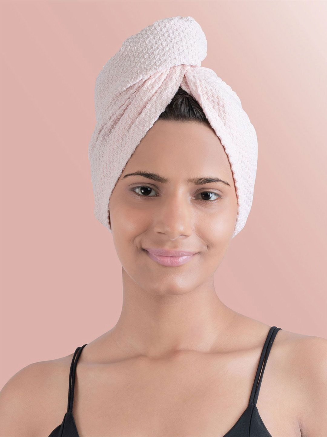 MYTRIDENT Urban Pink Pure Cotton 233 GSM Headwrap Towel