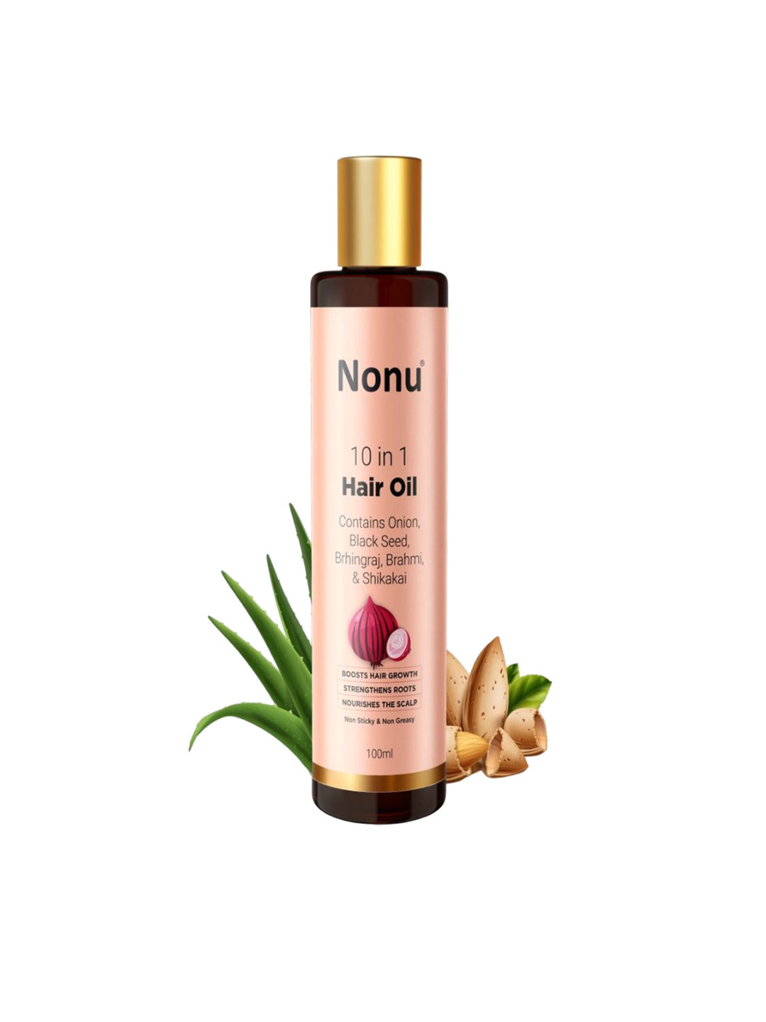 NONU 10 In 1 Ayurvedic Hair Oil With Black Seeds- 100ml