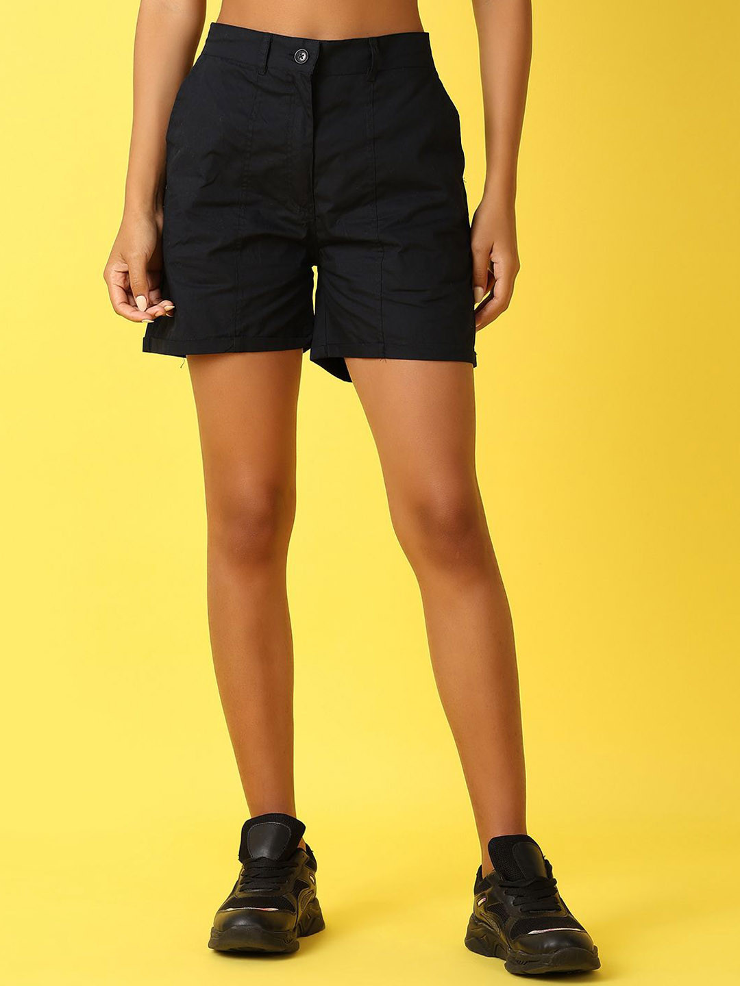 V-Mart Women Solid Regular Fit Chino Shorts