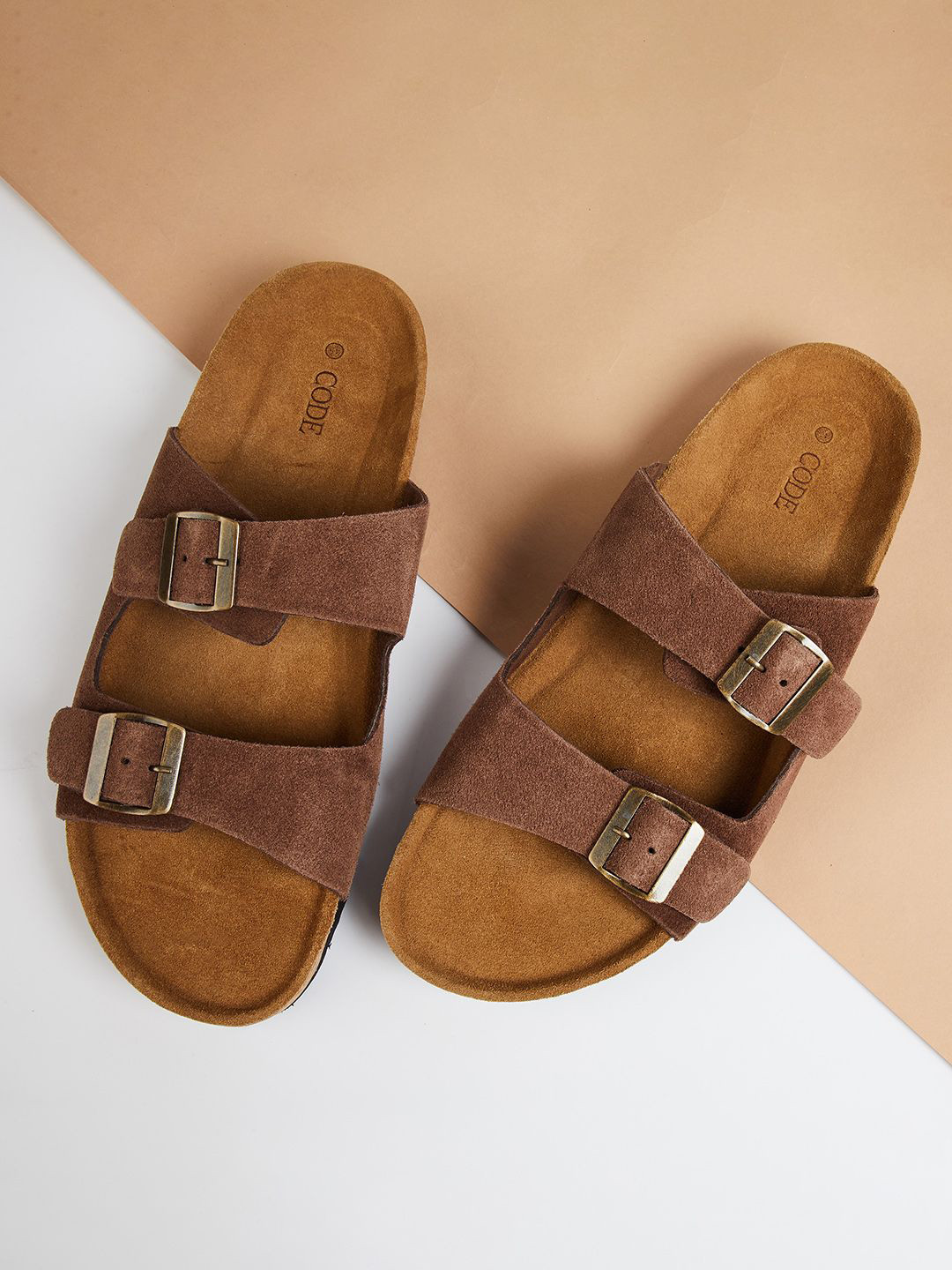 CODE by Lifestyle Men Solid Rubber Sliders