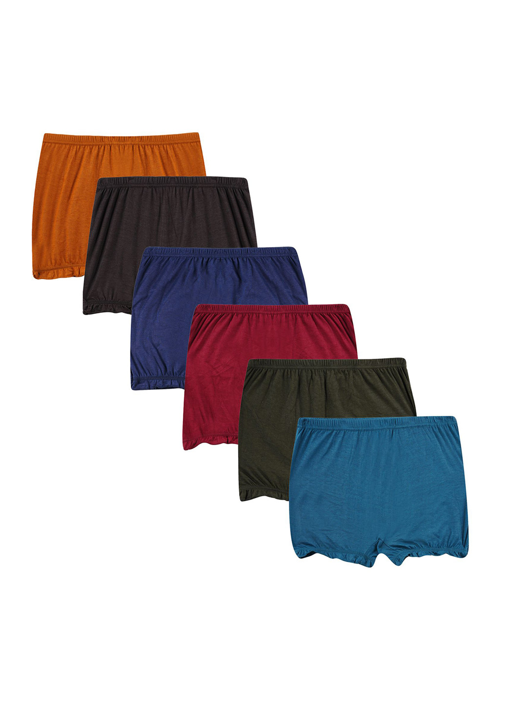 SLEAZY Pack Of 6 Pure Cotton Mid Rise Basic Briefs-Honey_Plain_06_myn_80