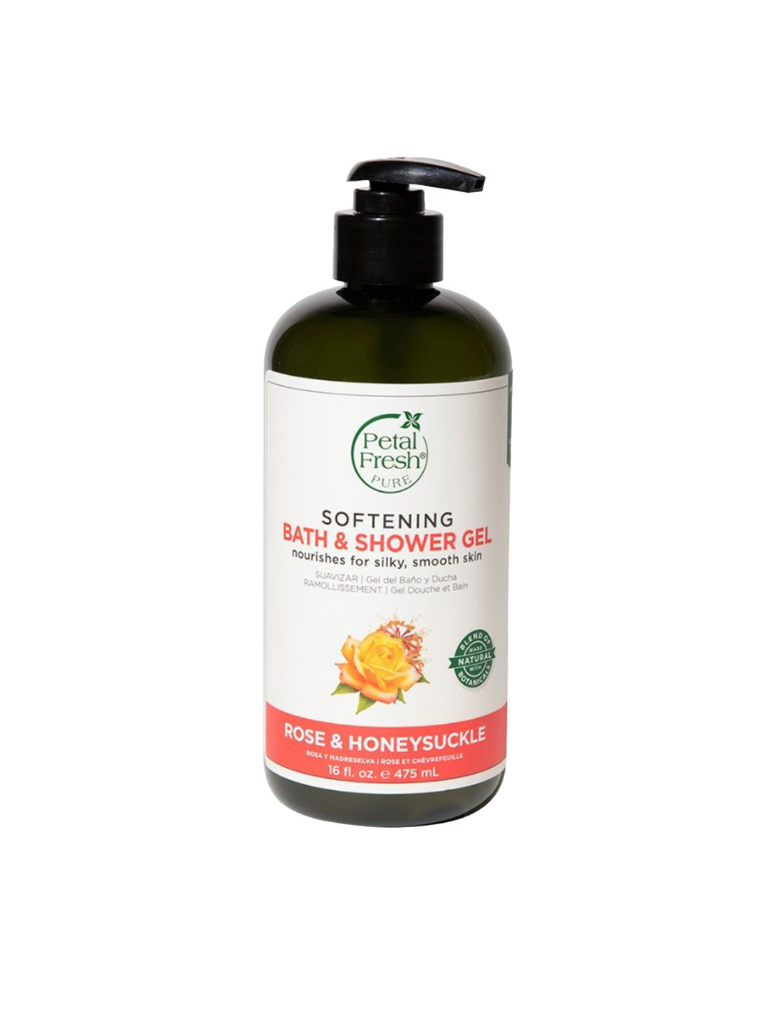 Petal Fresh Pure Softening Bath & Shower Gel With Rose & Honeysuckle - 475ml