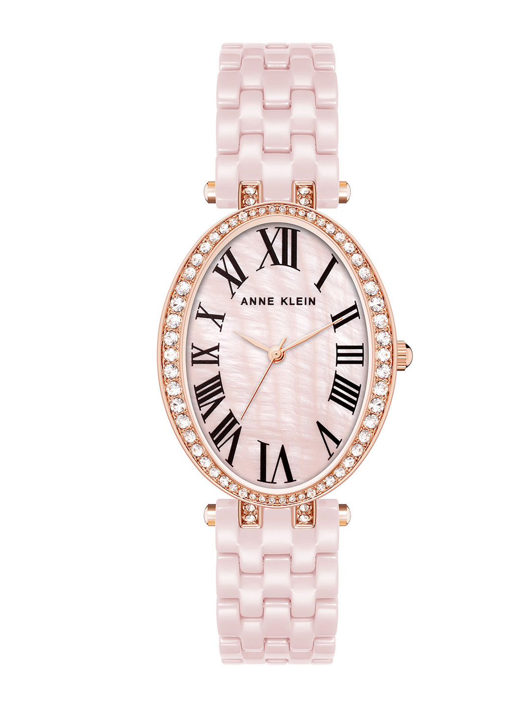 ANNE KLEIN Women Embellished Dial & Ceramic Bracelet Style Straps Analogue Watch AK3996RGLP