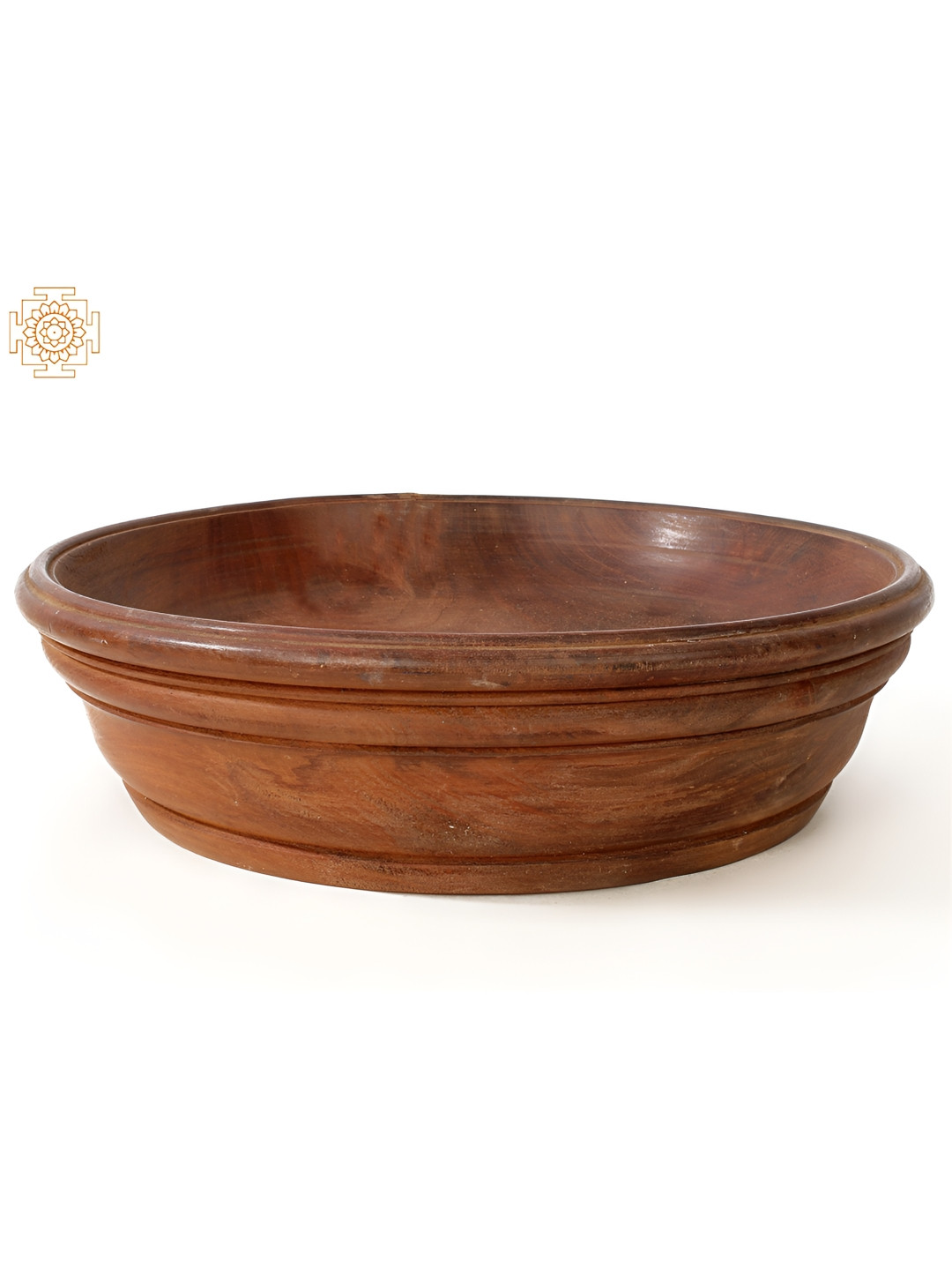 Exotic India 12'' Teak Wood Vessel for Water