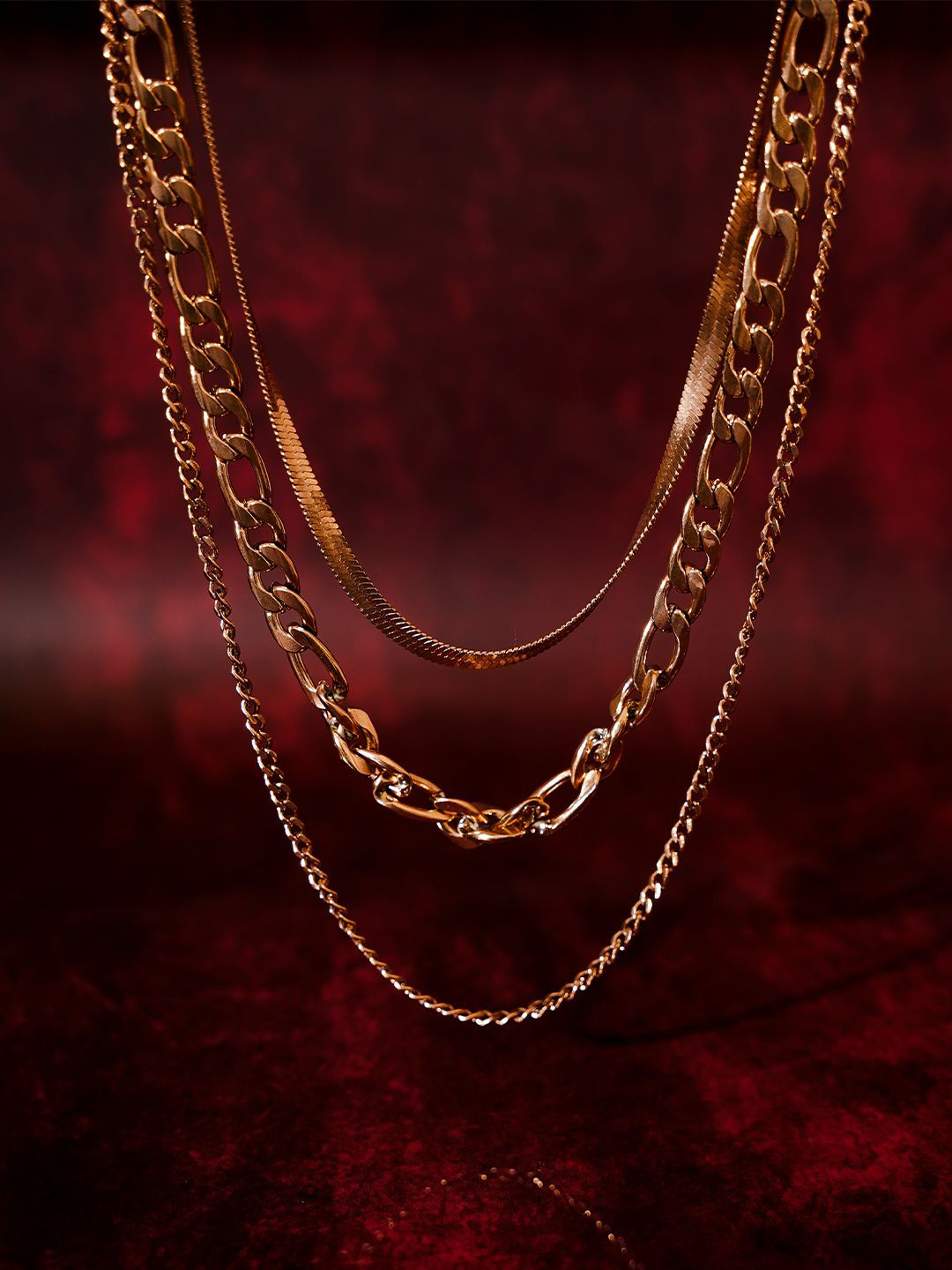 SWASHAA Men Rose Gold-Plated Chain