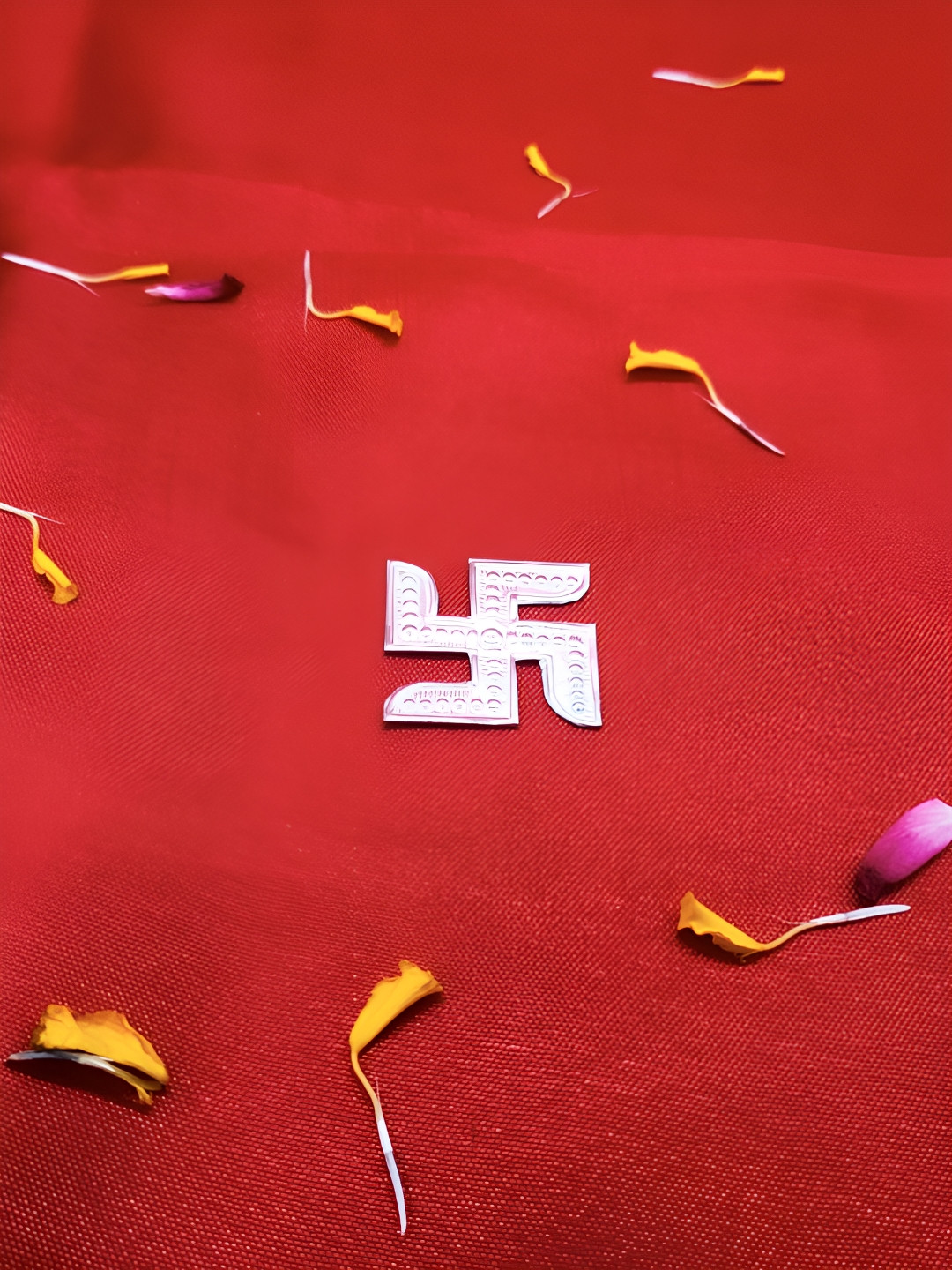 DOKCHAN Pure Silver Swastik Pooja Essential