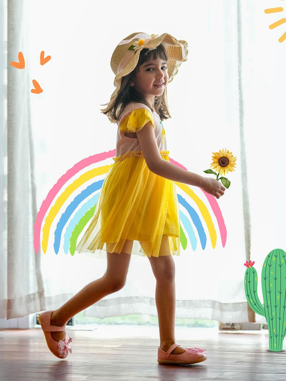 TIDY SLEEP Girls Fit & Flare Dress