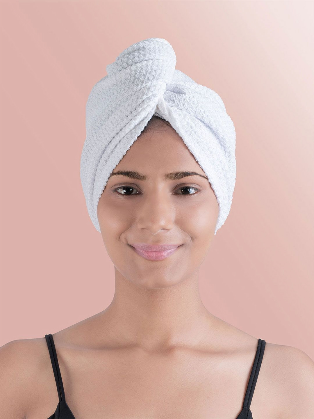 MYTRIDENT Urban White Pure Cotton 233 GSM Headwrap Towel