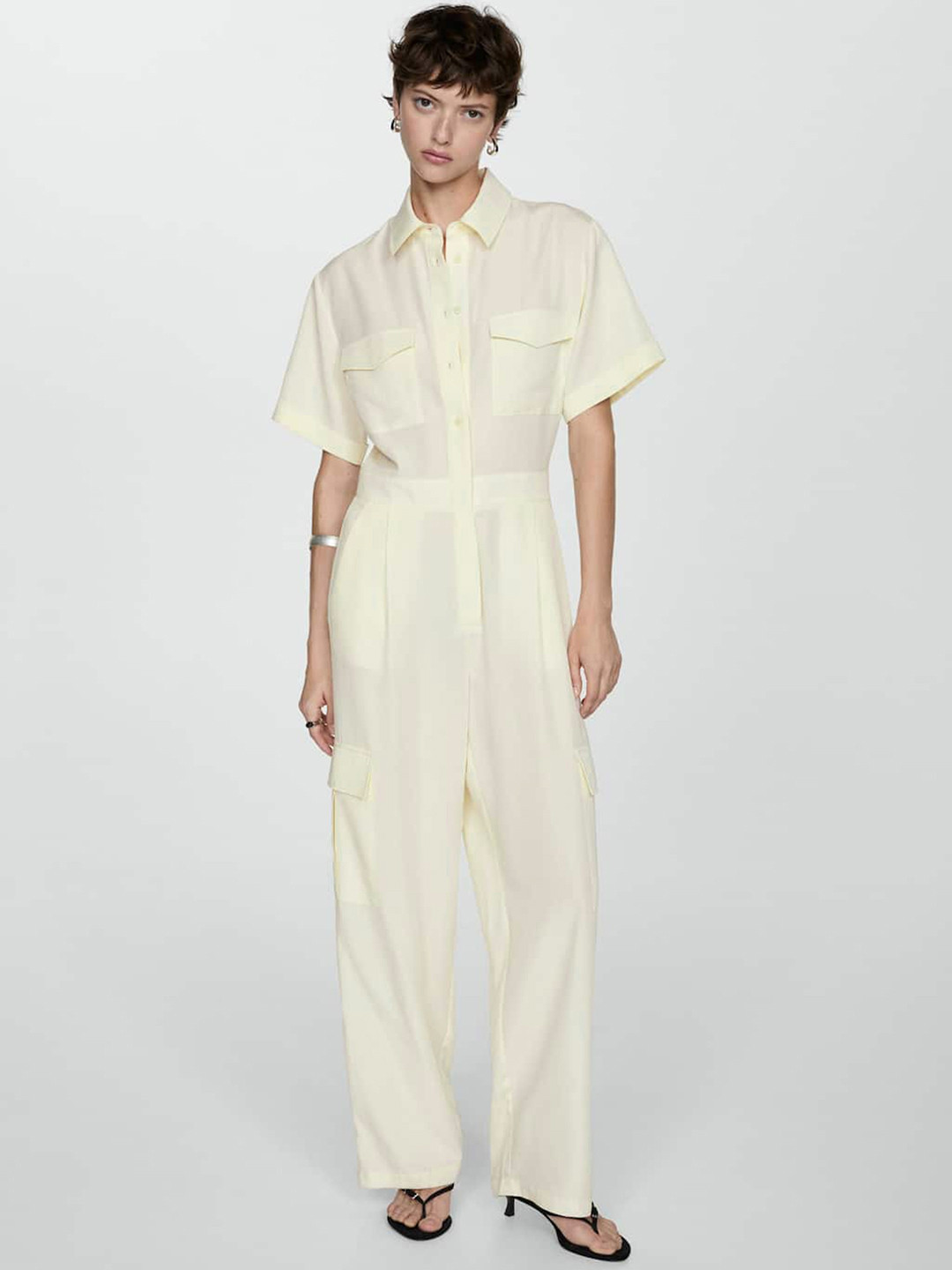 MANGO Cargo Style Basic Jumpsuit