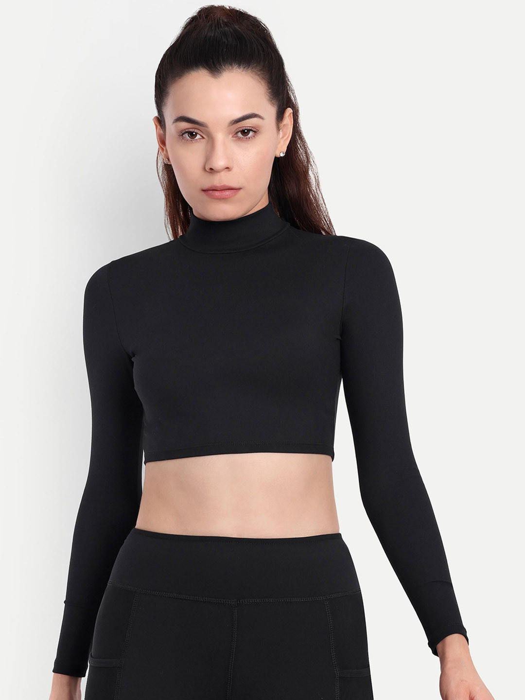So What High Neck Crop Top With Tights