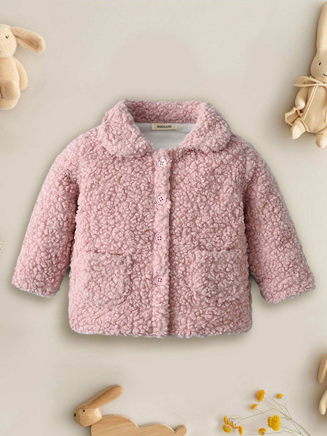 INCLUD Sherpa Lapel Collar Jacket