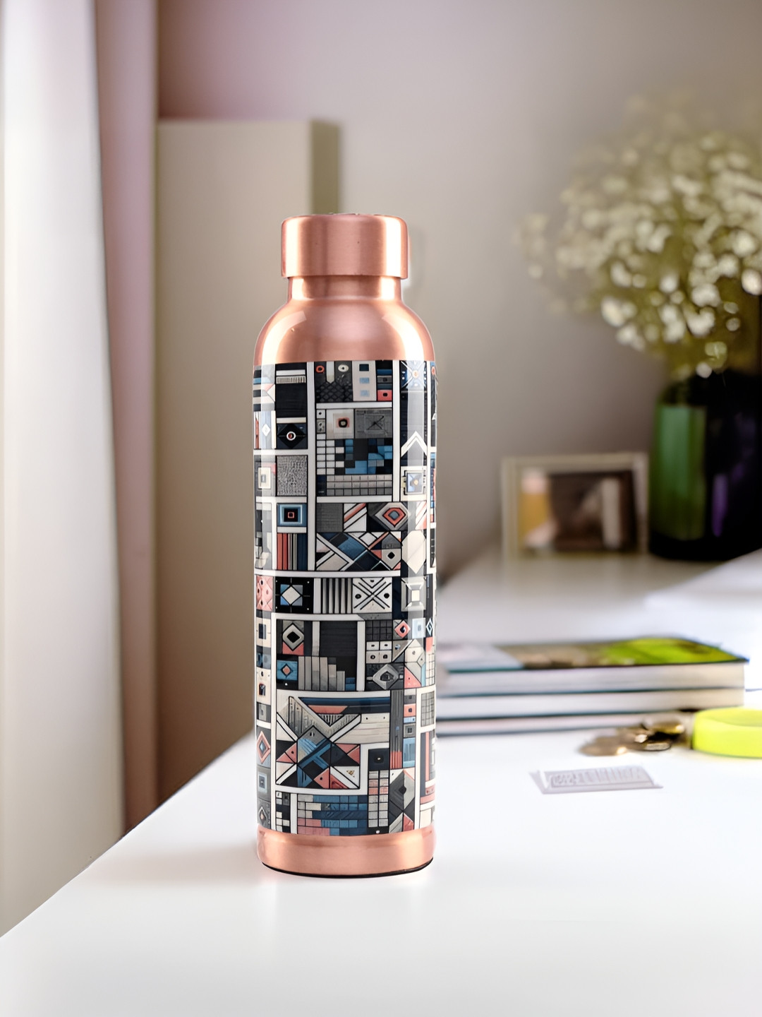 UMAI Abstract Copper Spill Proof Water Bottle - 950ml