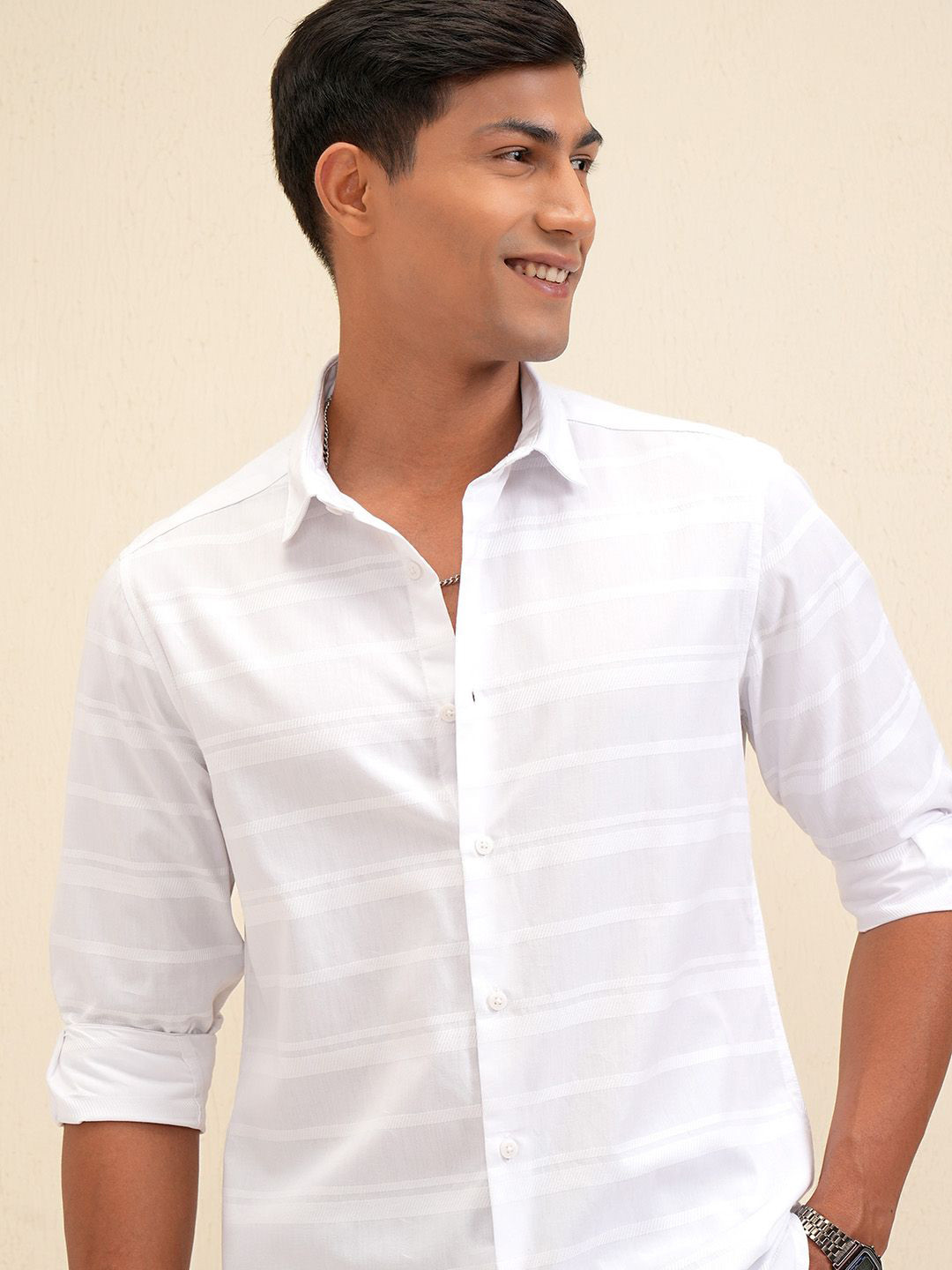 LOCOMOTIVE Premium Men Dobby Jacquard Multy Occasion Shirt