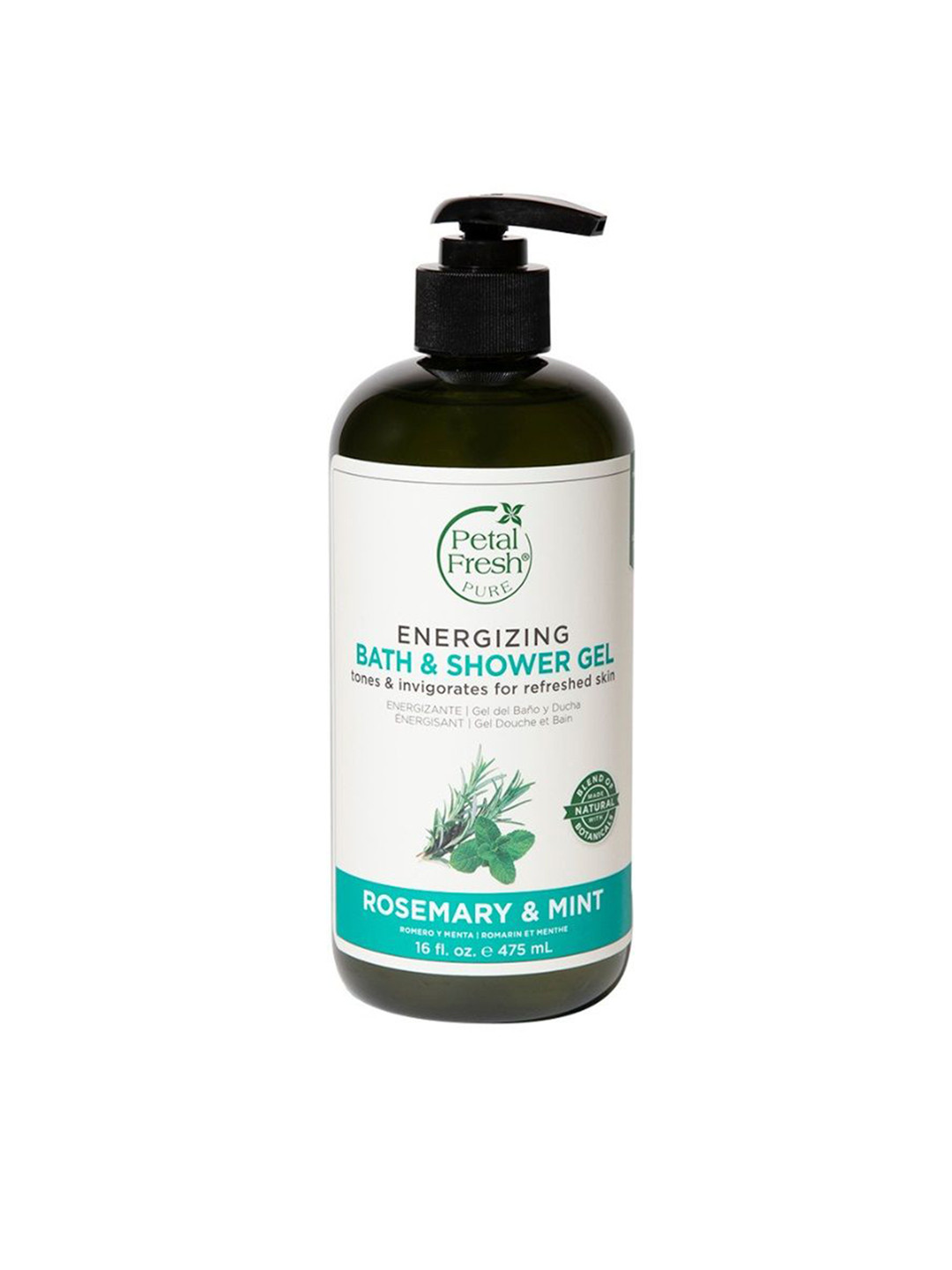 Petal Fresh Pure Energizing Bath & Shower Gel With Rosemary & Mint - 475ml
