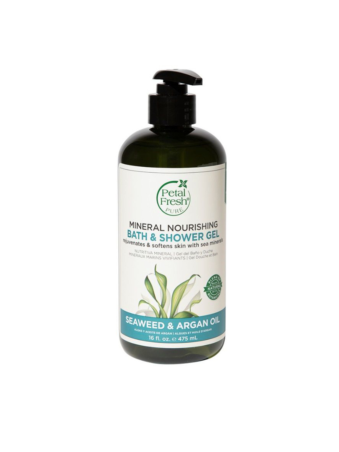 Petal Fresh Pure Mineral Nourishing Bath & Shower Gel With Seaweed & Argan Oil - 475ml