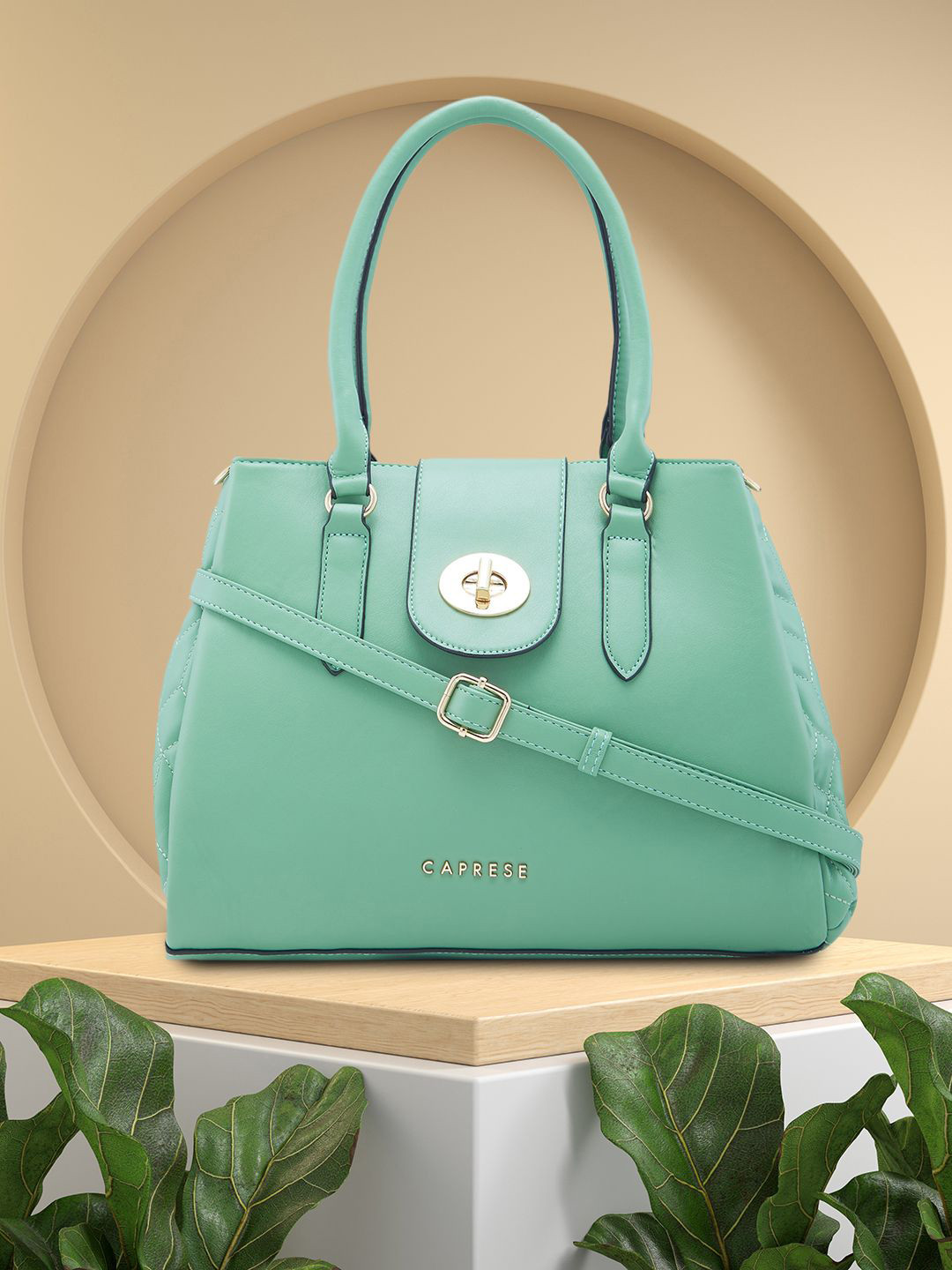 Caprese Sabrina Women Mint Medium Satchel Bag