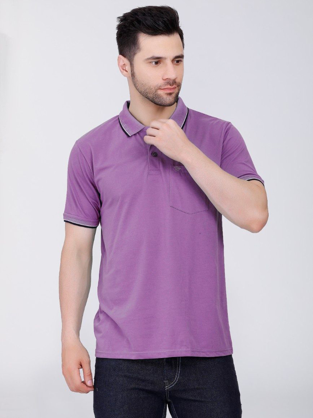 ARRAY Men Polo Collar Pockets T-shirt with Mask