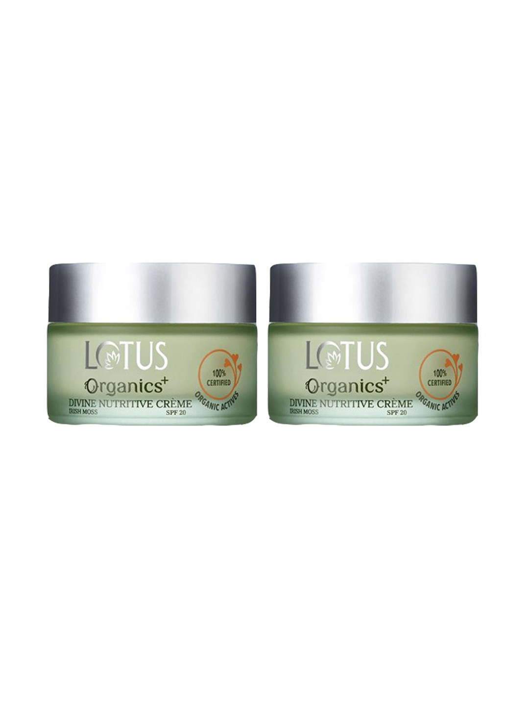 Lotus Organics+ Set Of 2 Irish Moss Divine Nutritive SPF20 Skin Repairing Cream- 50 g Each