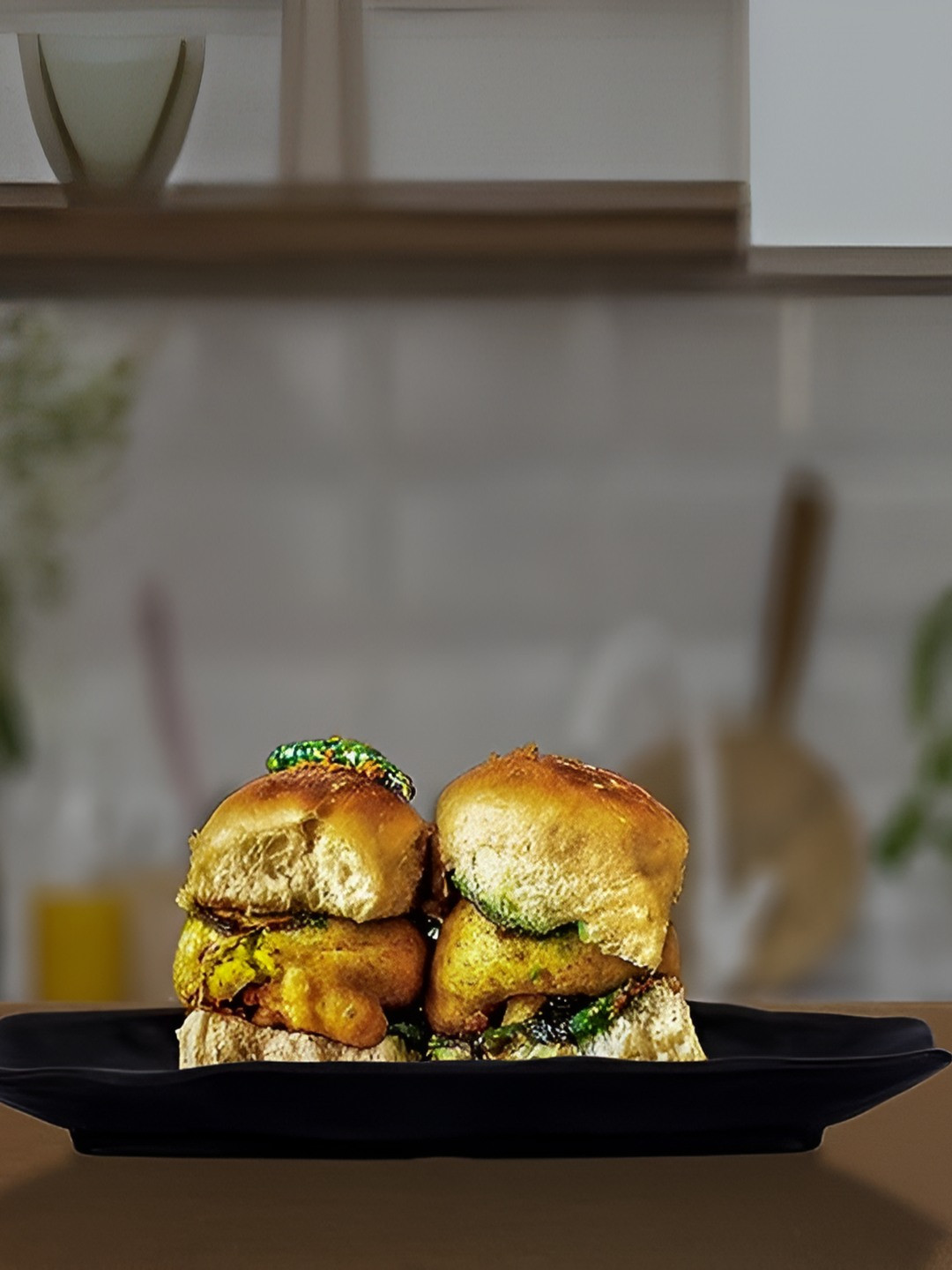 e kysa Black Textured Rectangle Shaped Dishwasher Safe Platter