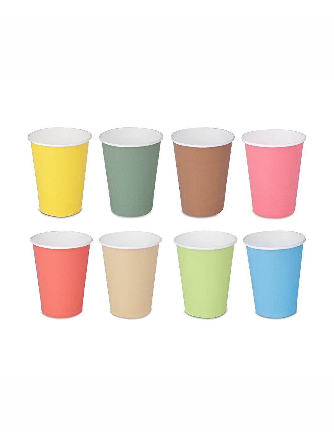 e kysa Set of 50 Pink & Green Paper Disposable Water Glass