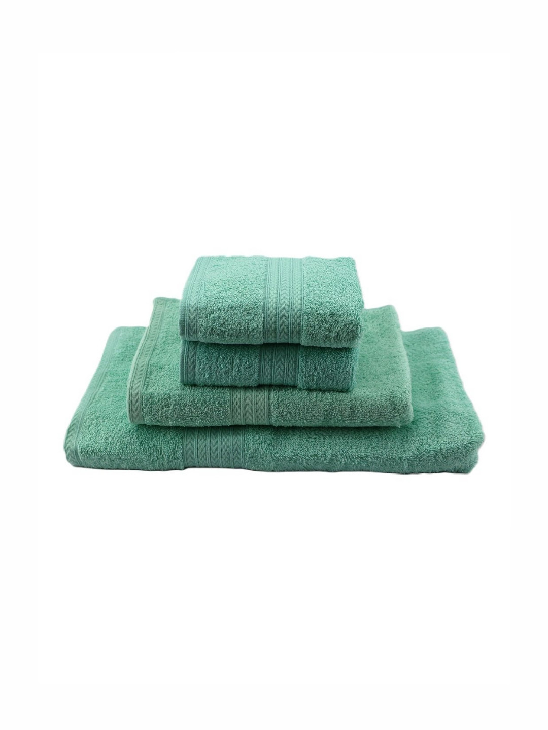 BOMBAY DYEING Green 4 Piece Pure Cotton 450 GSM Towel Set