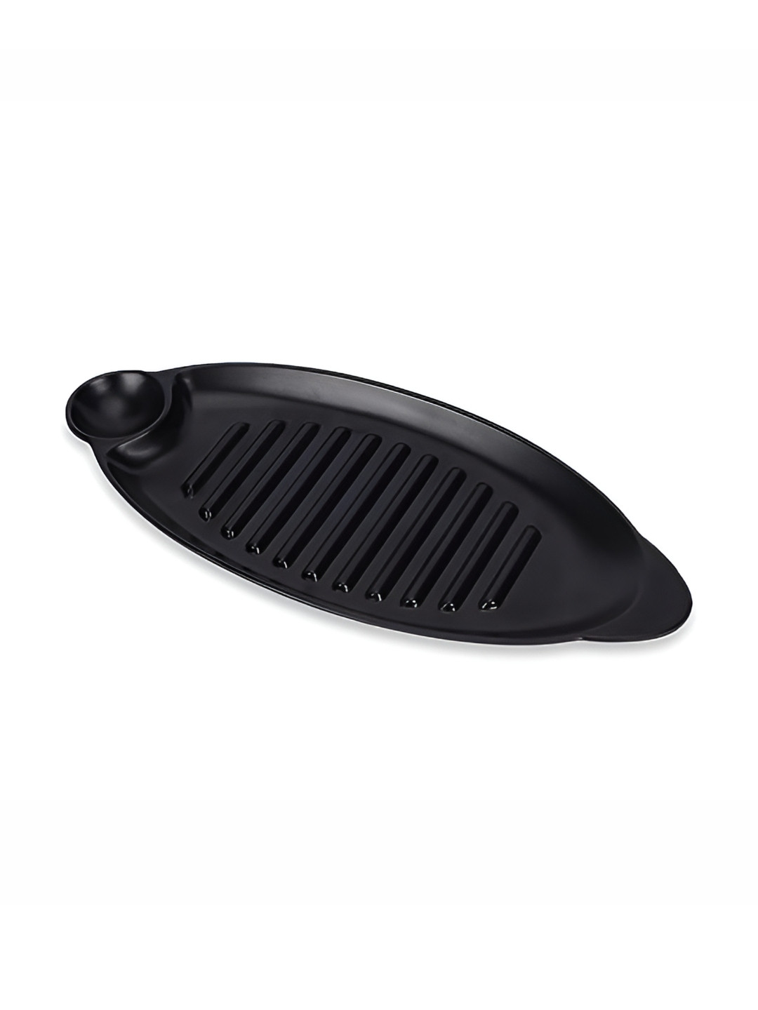 e kysa Black Dishwasher Safe Grill Food Platter