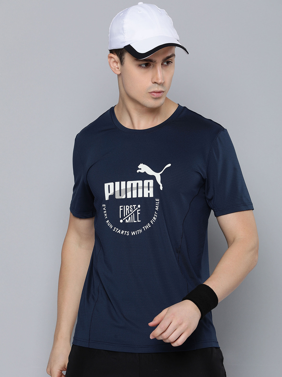 Puma  x FIRST MILE Brand Logo Printed dryCELL Running T-shirt