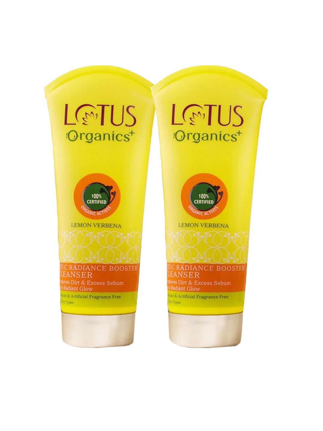 Lotus Organics+ Set Of 2 Vitamin - C Radiance Booster Cleanser -100g Each