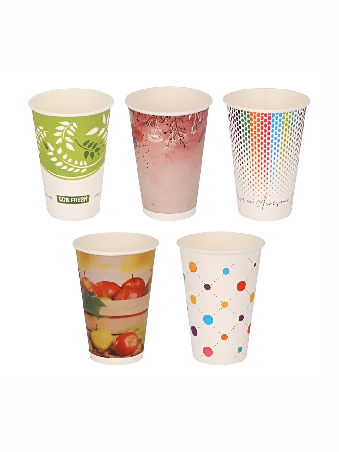 e kysa 5 Pcs Paper Disposable Tea/Coffee Cups