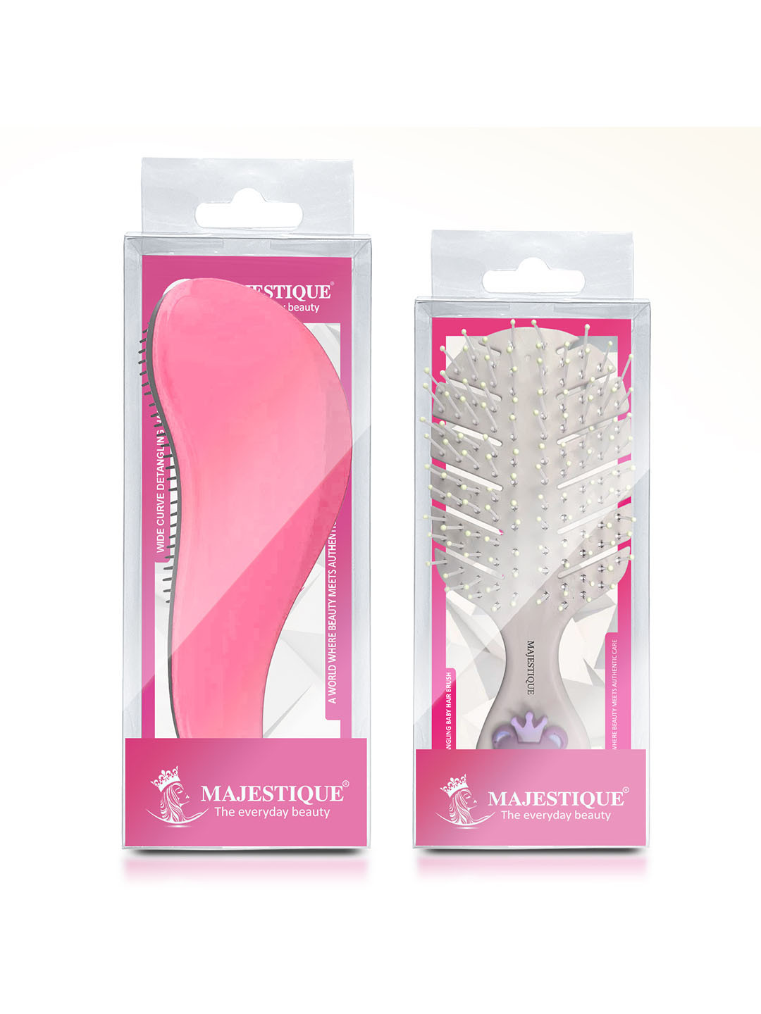 MAJESTIQUE Set Of 2 Small Hair Brush