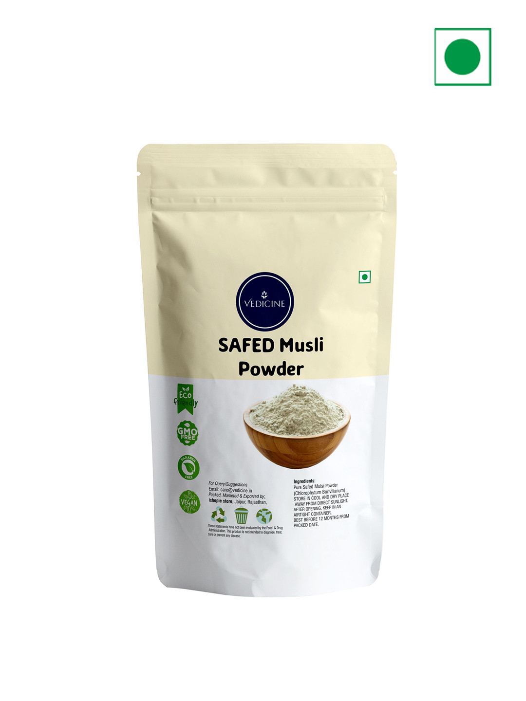 VEDICINE Natural Safed Musli Powder-75g