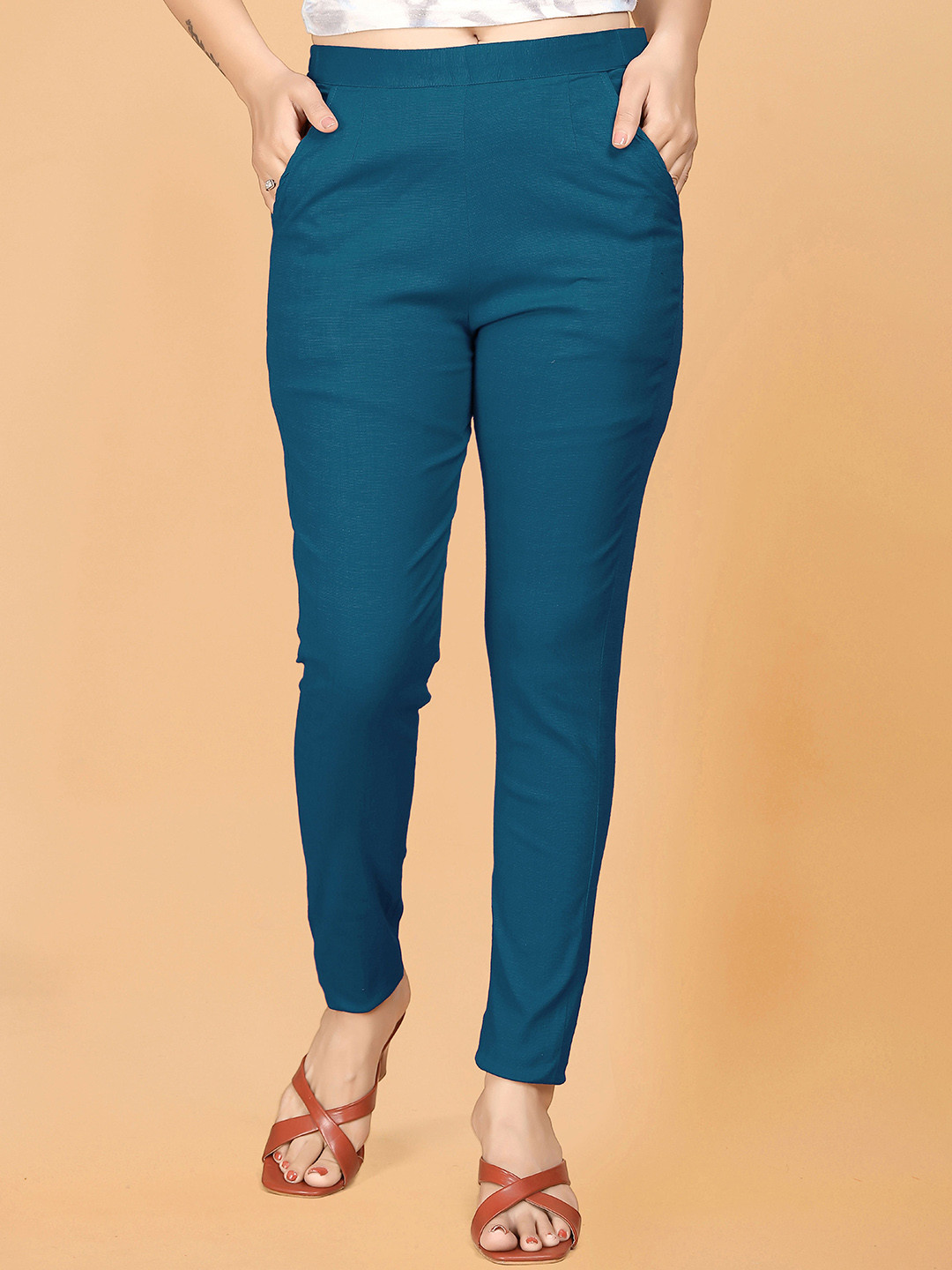 VORHIZA Women Easy Wash Trousers