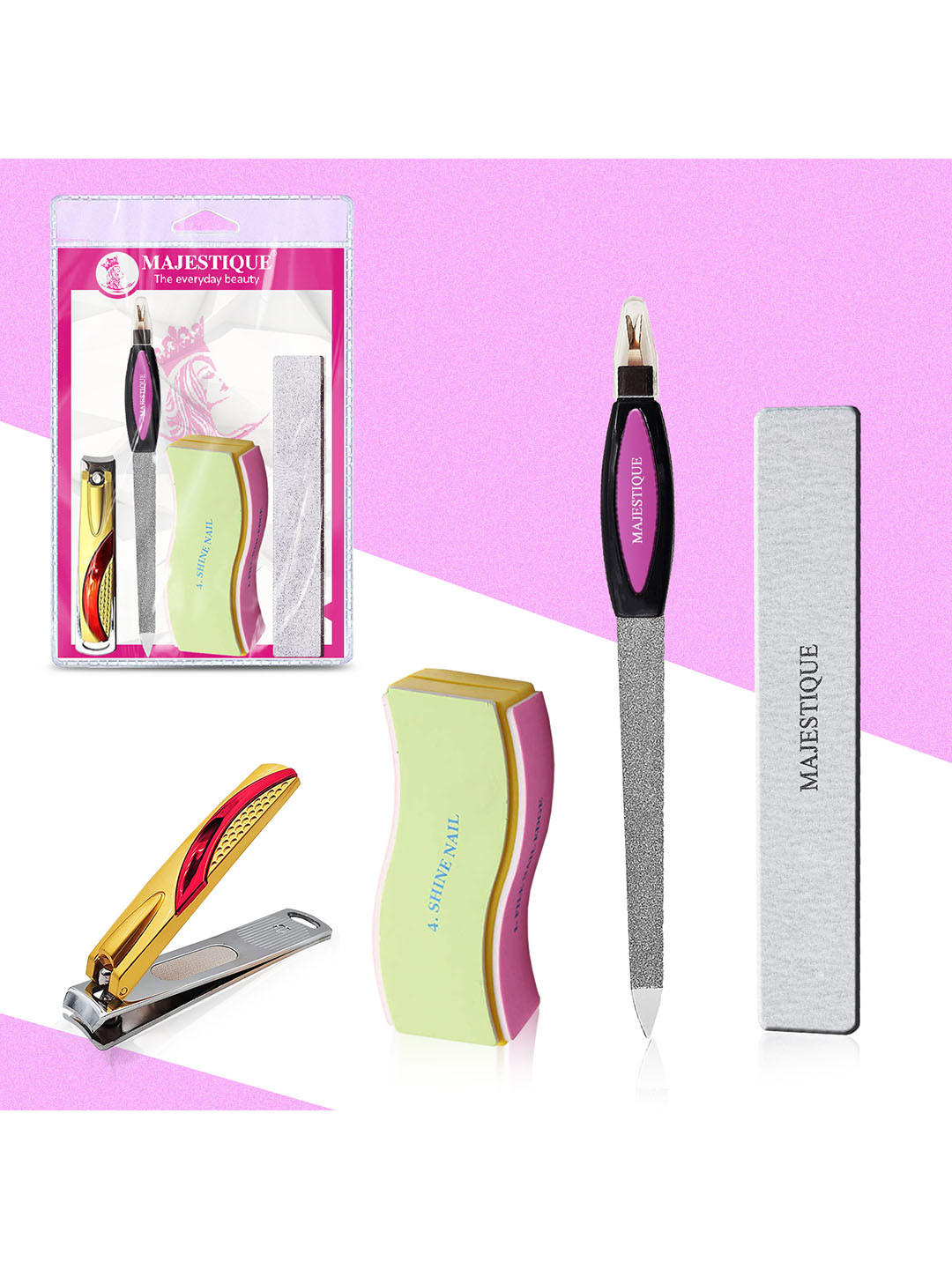MAJESTIQUE Set Of 5 Nail Clipper Pedicure Kit