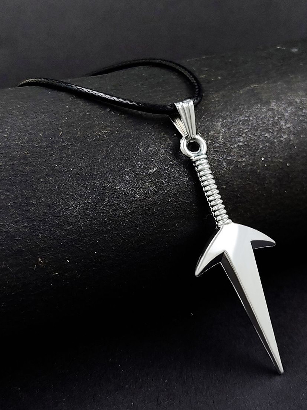 Saizen Men Silver-Plated Stainless Steel Anime Naruto Pendant