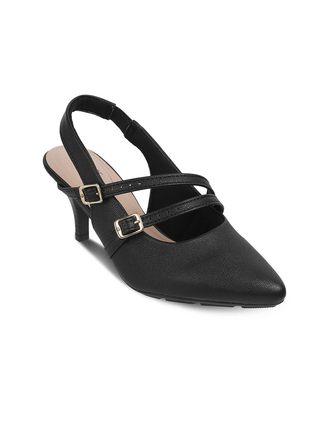 MODARE Women Kitten Heel Sandals with Buckles