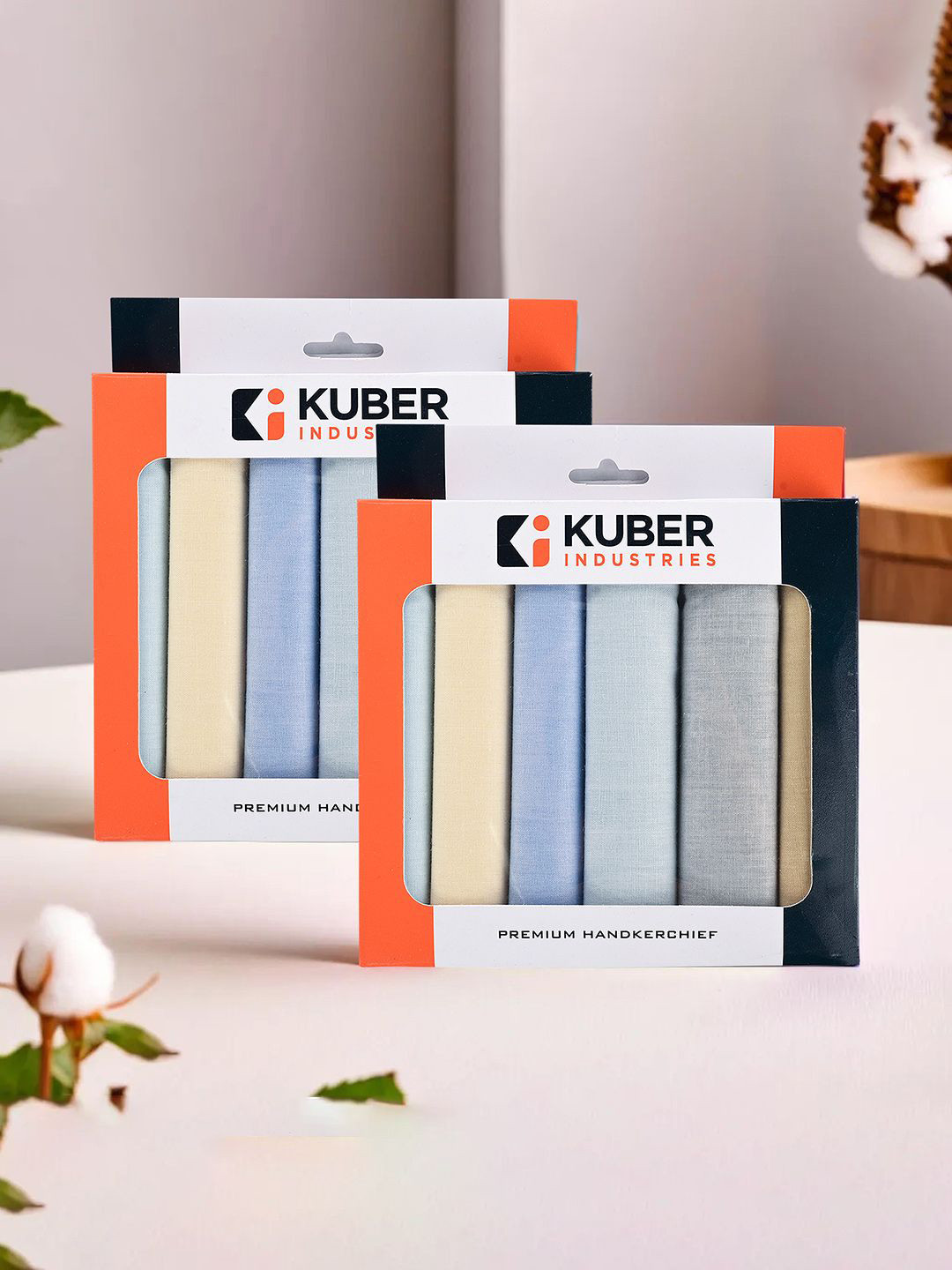 Kuber Industries 12-Pieces Cotton Handkerchief With Box