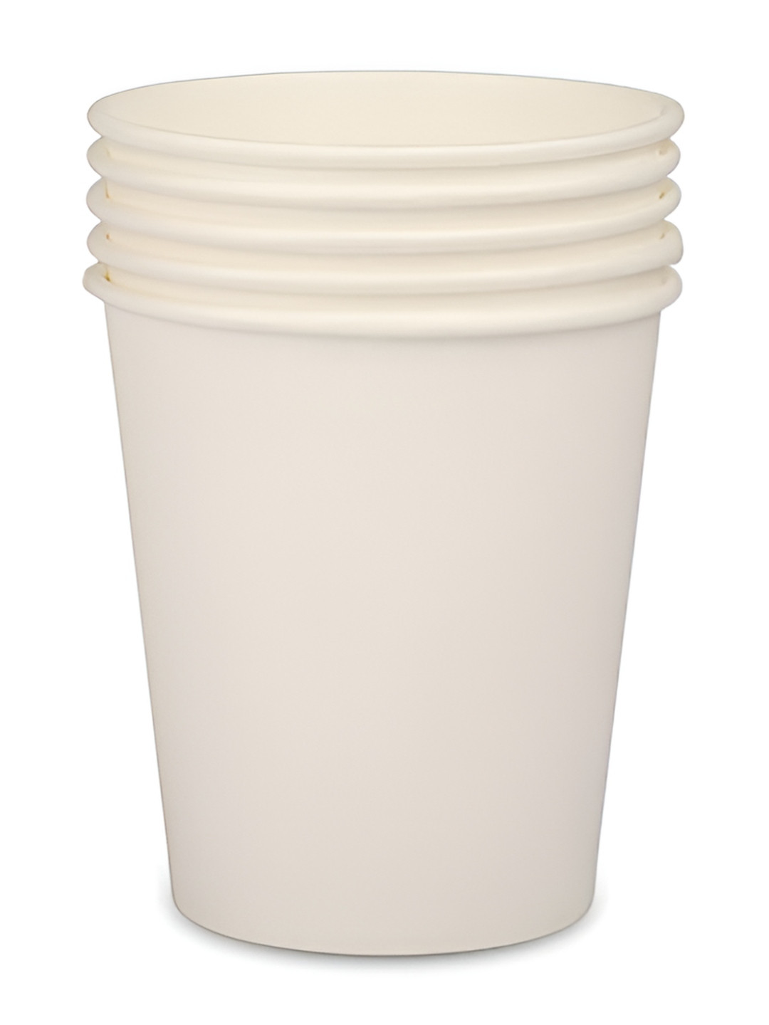 e kysa 5-Pcs White Paper Disposable Tea/Coffee Cups-200 ml Each