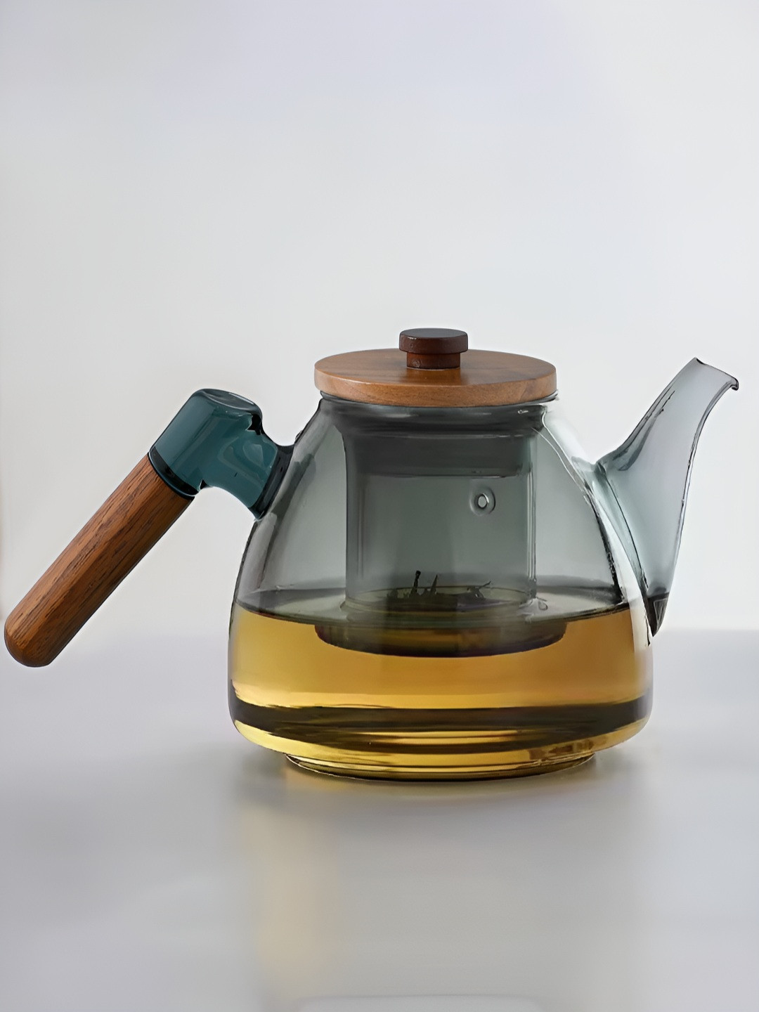 UMAI Transparent Borosilicate Glass Tea Pot With Removable Infuser & Lid- 800 ml