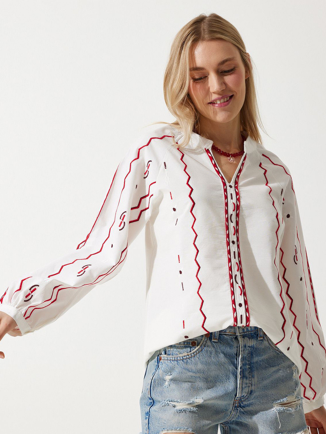 Happiness istanbul Shirt Style Top