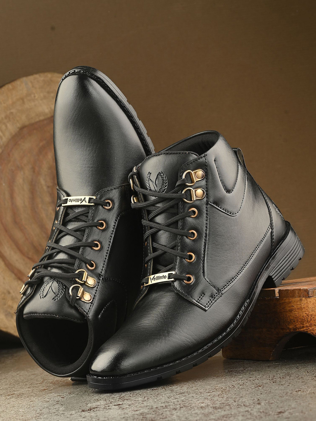 Vellinto BRETT Men Mid-Top Block Heeled Boots