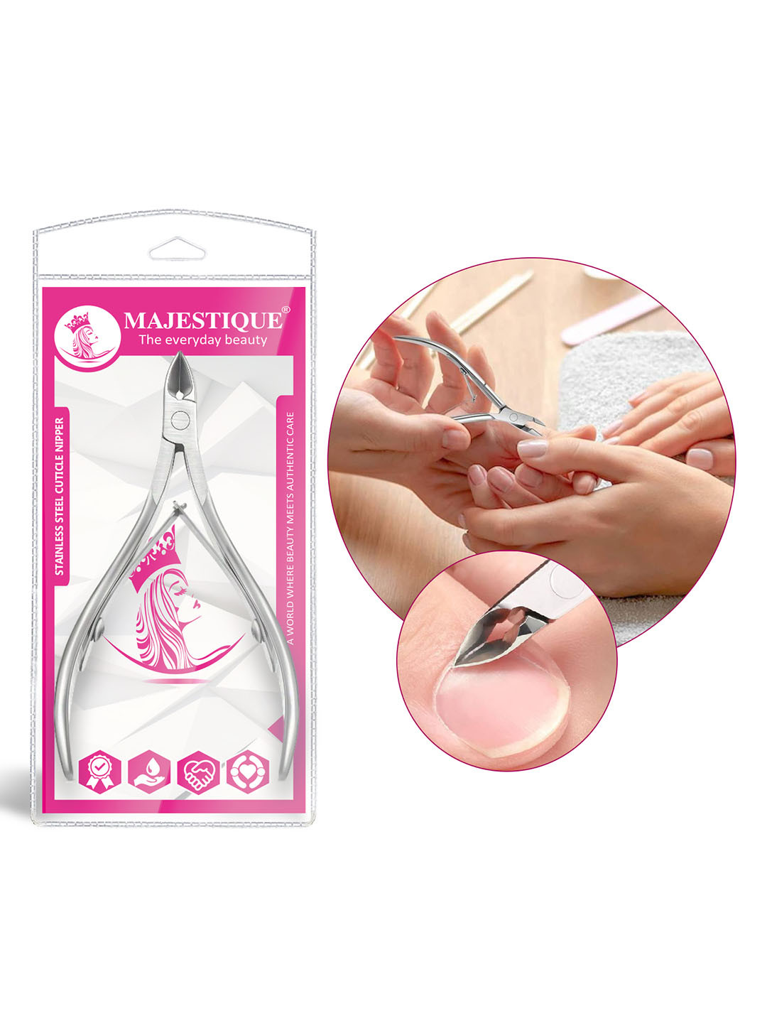 MAJESTIQUE The Everyday Beauty Long-Lasting Stainless Steel Cuticle Nail Clipper - 28cm